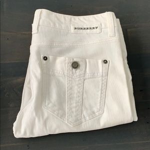 Burberry white denim jeans